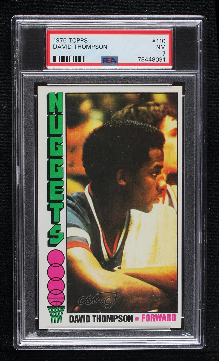 1976-77 Topps David Thompson #110 PSA 7 HOF 02kp