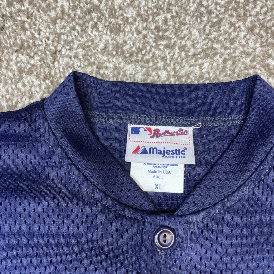 Majestic Mens Authentic Cleveland Indians Guardians Jersey Mesh XL Made USA VTG - Image 4 of 4