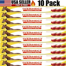 10 Pack Horse Dewormer Paste Apple Flavor  EXP 4/2026 Discount Price