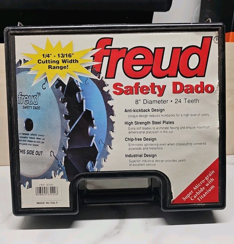Freud Italy No.SD308 8” Dia. 24 Teeth Dial-A-Width Dado Blade Set - USED - GOOD