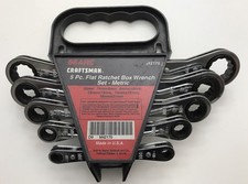 Craftsman 5pc Flat Ratchet Box Wrench Set 942170 7mm-21mm Craftsman 5pc Flat Ratchet Box Wrench Set 942170 7mm-21mm
