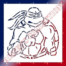 12"x12" Clear Plastic Stencil - Mutant Turtle SX71 