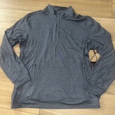 7 Diamonds 1/4 zip Sweater Performance Athletic Hiking Travel Dri Fit Camping L