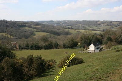 Photo A2 View towards where the valleys join below Bolham Farm Madford  c2013