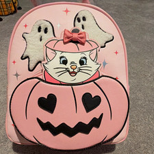 Loungefly Marie Halloween Cat Pumpkin Pink Mi...