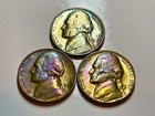 🌈 Lot of 3 RAINBOW TONED Jefferson Nickels 1965/1966/1967 Combined Shipping! — photo 1