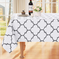 Tischdecke Abwaschbar Rechteckig 100X140Cm Tischtuch Polyester Wasserabweisend L