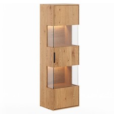 Vitrine D'Exposition Tirano Verre 43x33x142cm 1-türig Bois Massif Huilé Choix
