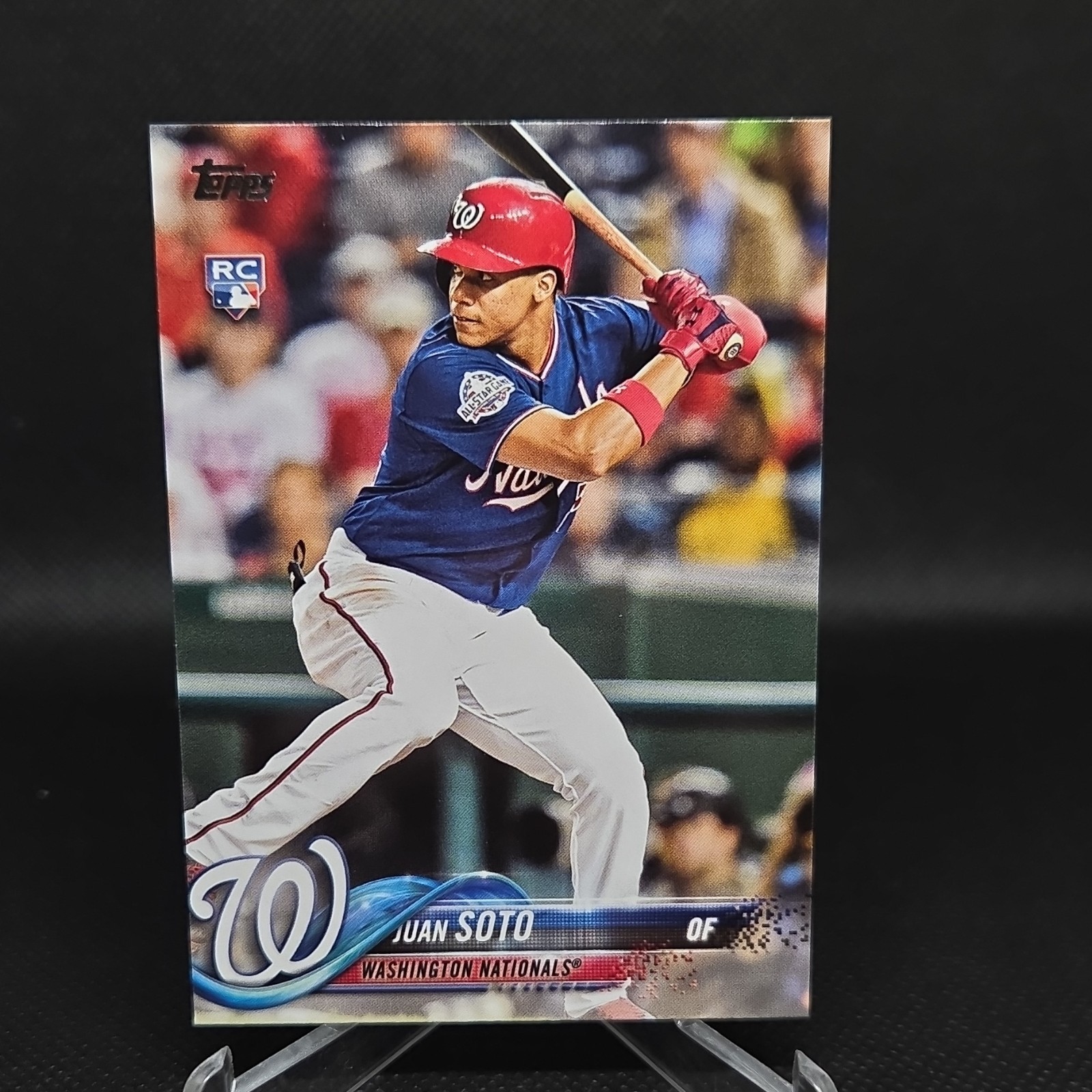 Topps 2018 Update Juan Soto RC #US300 Nationals Vertical Blue Jersey
