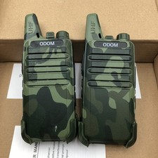 UHF Odom Camo Walkie Talkies Radios With Rechargeable Batteries