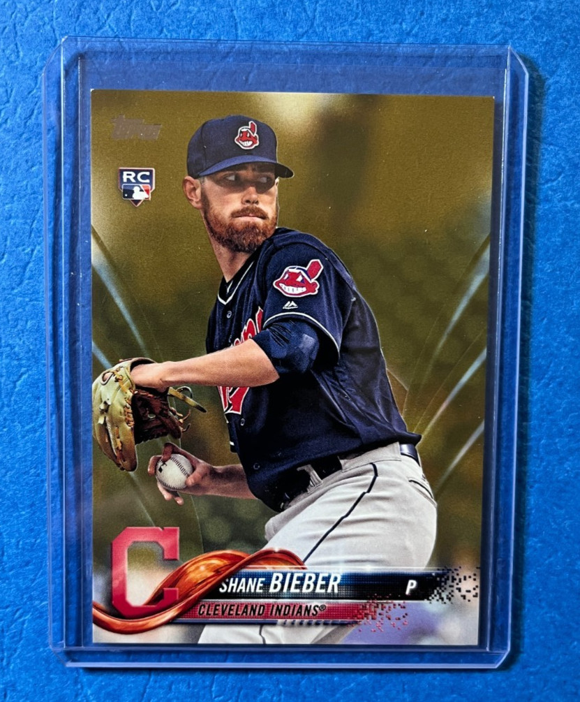 2018 Topps Update Series  #US198 Shane Bieber Gold /2018 Indians Guardians RC