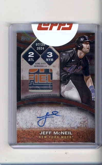 2025 Topps Serie 2 Baseball Jeff McNeil Rounding The Bases Autogramm RTBA-JMC /25