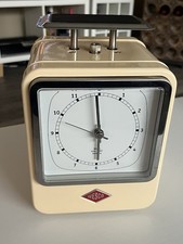 WESCO Retro Küchenwaage mit Uhr in beige, ohne Schale, gebraucht, guter Zustand