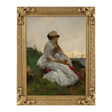 FOLKOR Vintage Gold Plein Air Frame For 8x12 Canvas Painting,Solid Wood
