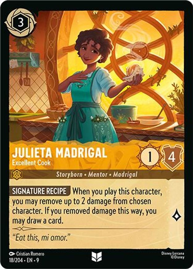 Lorcana Julieta Madrigal - Excellent Cook (18/244) Ch. 09 Fabled NM