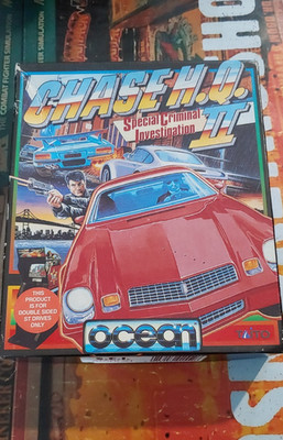 Chase H.Q. (Ocean 1989) ATARI ST 1040 520 (2 Disks ,Box)  16-bit works hq