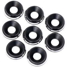 1Up Racing 820019 - 7075 LowPro M3 Countersunk Washers, Black Shine (8)