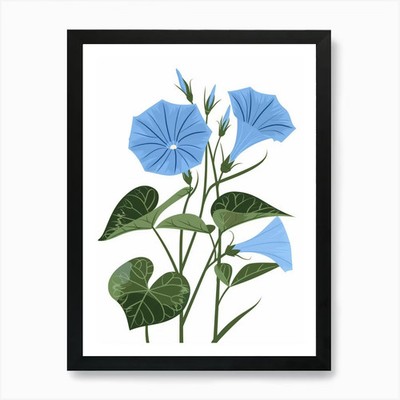 Morning Glory 2 Art Print Framed Wa Framed Wall Art Poster Canvas Print Picture