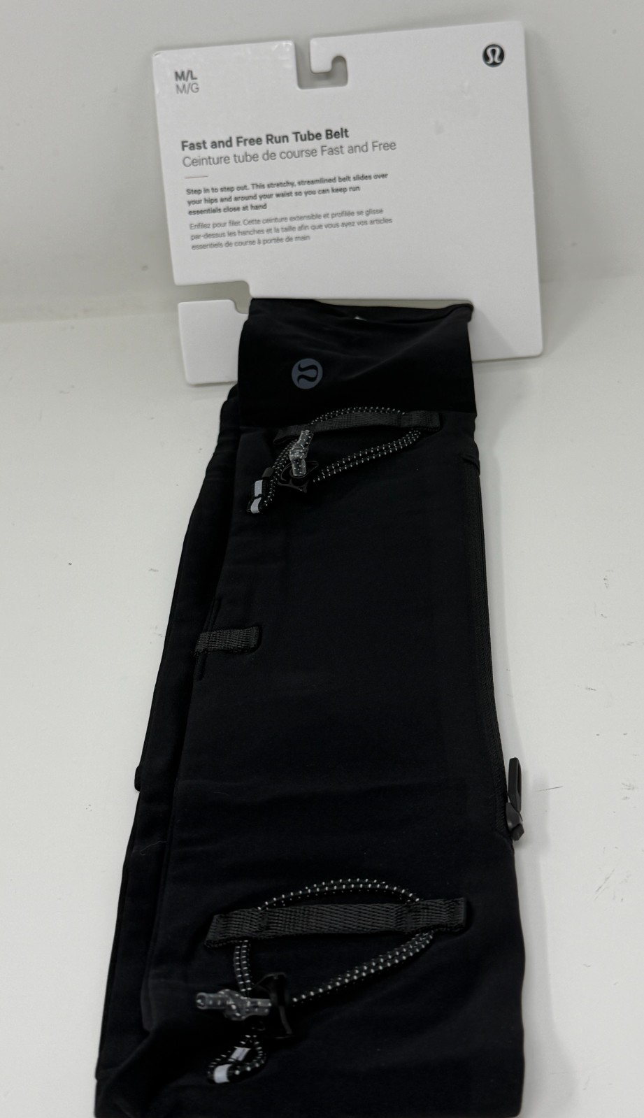 NWT Lululemon Fast Free Run Tube Belt Black Size : M/L