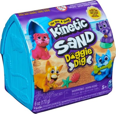 Kinetic Sand Hunde Häuschen Spielset magischer Sand Figur Zubehör Kinder 3+