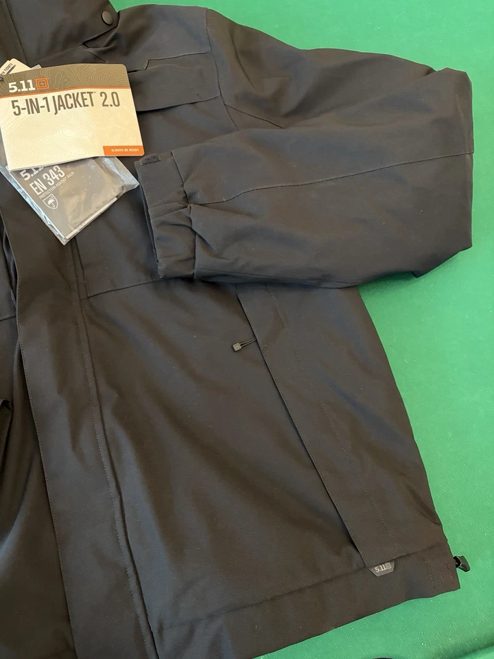 5.11 Tactical 5-in-1 Jacket 2.0 Men Large Waterproof Shell/BBP-Resistant 48360 - Image 3 of 4