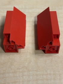 Lego 2X RARE Vintage Red Panel 2345 3x3x6 Corner Wall Part 1584 6060 Knights