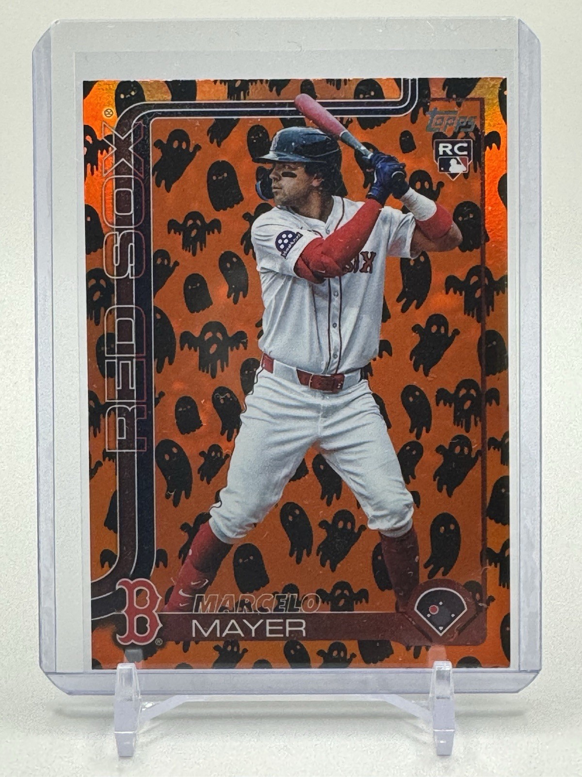 2025 Topps Update Series #105 Marcelo Mayer RC Halloween Refractor