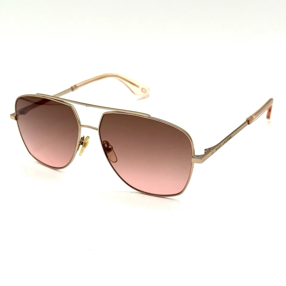 Marc Jacobs Designer Aviator Sunglasses Pink & Gold Fashion Frame Two-Tone Lens - Image 4 of 4