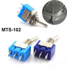 5x MTS-102 3-Pin SPDT ON-ON 6A 125VAC Miniature Toggle Switches MTS102 Mounting