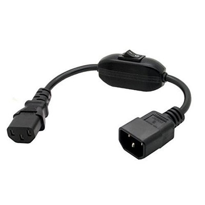 IEC Power Cord C14 to C13 with On Off Switch 30cm