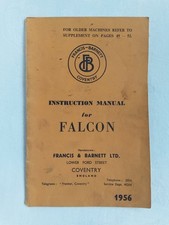 Francis-Barnett Instruction Manual for Falcon 1956 - Original 