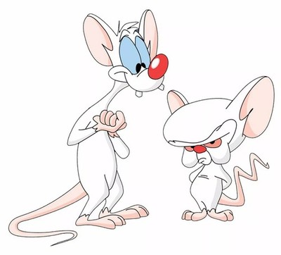 PINKY AND THE BRAIN CARTOON Sticker Decal XV