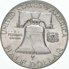 1959 Franklin Half Dollar AU 90% Silver *3204 — photo 2