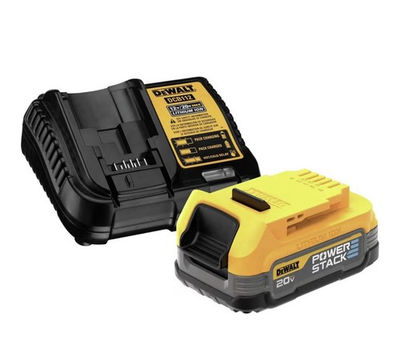 #ad DEWALT 20V MAX POWERSTACK Compact Battery Starter Kit w Battery amp; Charger $59.00