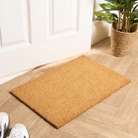 OHS Plain Doormat Natural Non Slip Indoor Outdoor Welcome Coir Door Mat Rug
