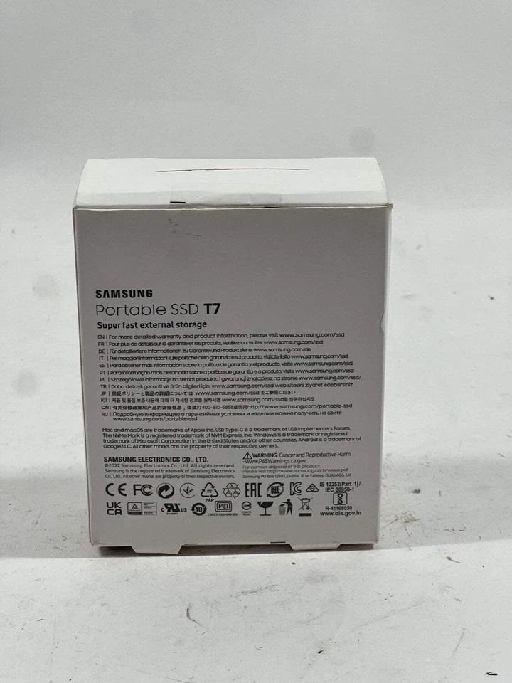 Samsung 3.5" portable ssd t7 2TB USB-C to USB-A SSD MU-PC2T0T/AM - Image 2 of 4