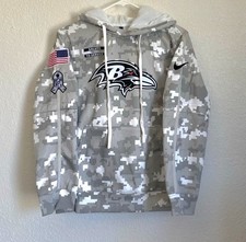YOUTH BALTIMORE RAVENS Salute To Service Hoodie Size Medium 10/12 NWT
