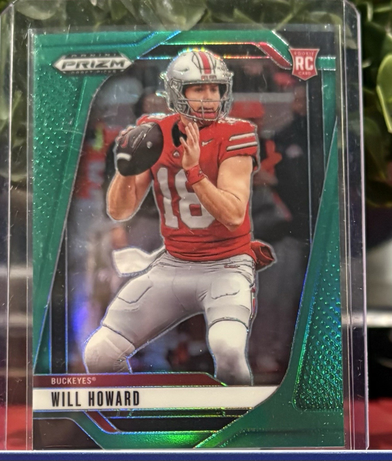 Will Howard Ohio State Buckeyes 2025 Panini Prizm Draft Picks #83 Prizms Green