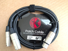 1-PACK Kirlin 6FT Splitter Y-Cable 3-Pin XLR Female to Dual XLR Male Y-303-BK