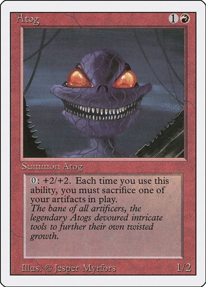 1994 Magic: The Gathering: Revised Edition - Atog (#139, Common, Lightly Played)
