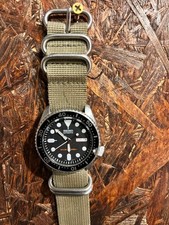 Seiko SKX007 Black Boy 7S26-0020 Automatic 200m Diver NATO Strap Mens Japan
