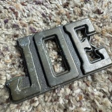 Vintage JOE Name Belt Buckle Metal Personalized Retro Biker Western