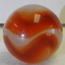 20209m Vintage Akro Agate Ace Corkscrew Shooter Marble .88 Inches