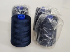 A & E Perma Spun Sewing Thread 6000 Yds Tex40 - Navy 2025 (Blue) x4 Spools NOS