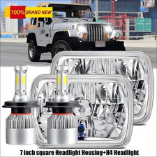 For Jeep Wrangler Yj 1986-1995 Combo Pair 5x7 7x6 Led Headlights Halo Drl A For Jeep Wrangler Yj 1986-1995 Combo Pair 5x7 7x6 Led Headlights Halo Drl A