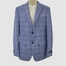 Tommy Hilfiger Men Blue Red Plaid Blazer Sport Coat Suit Jacket Size 36R