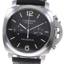 PANERAI LUMINOR 1950 FLYBACK CHRONOGRAPH PAM00361 44mm SS Black Dial #C171 7