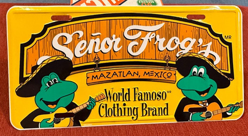 SENOR FROGS MAZATLAN MEXICO WORLD FAMOSO CLOTHING BRAND License Plate Tag