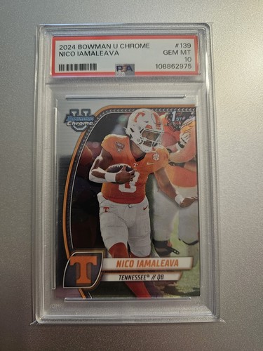 Nico Iamaleava 2024 1st Bowman Chrome U Football PSA 10 Gem Mint