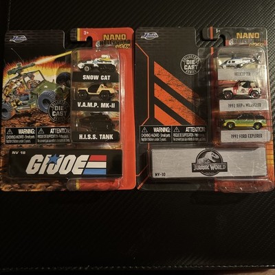 jada nano hollywood rides Lot Of 2 Jurassic Park & GI Joe.